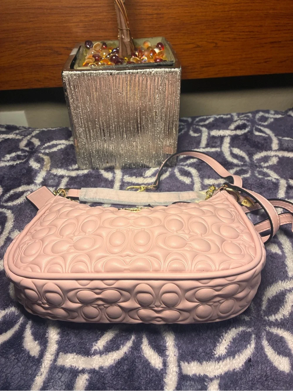 Coach Blush Embossed Leather Crossbody Bag